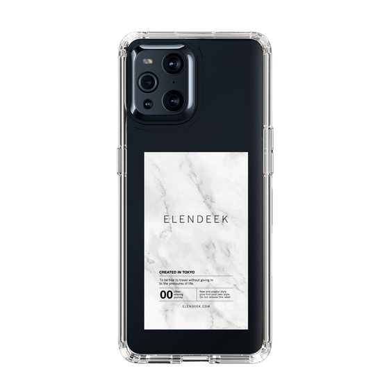 Slim Protection Case［ ELENDEEK - Logo Sticker - Marble ］