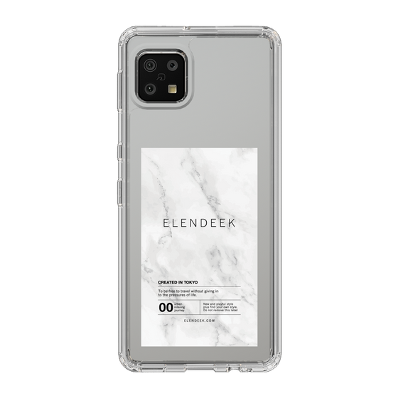 Slim Protection Case［ ELENDEEK - Logo Sticker - Marble ］