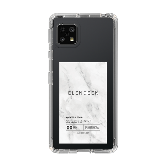 Slim Protection Case［ ELENDEEK - Logo Sticker - Marble ］