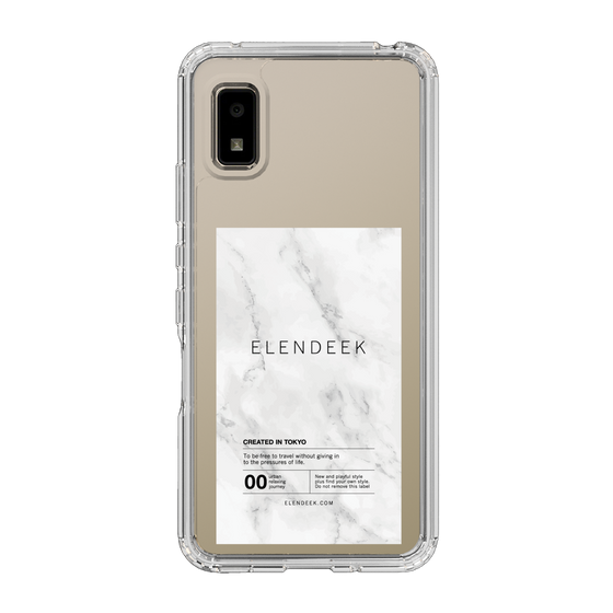 Slim Protection Case［ ELENDEEK - Logo Sticker - Marble ］