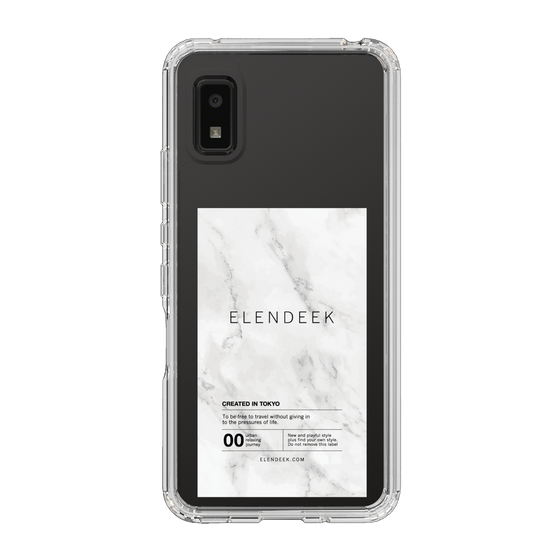 Slim Protection Case［ ELENDEEK - Logo Sticker - Marble ］