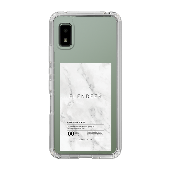 Slim Protection Case［ ELENDEEK - Logo Sticker - Marble ］