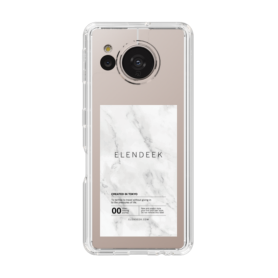 Slim Protection Case［ ELENDEEK - Logo Sticker - Marble ］