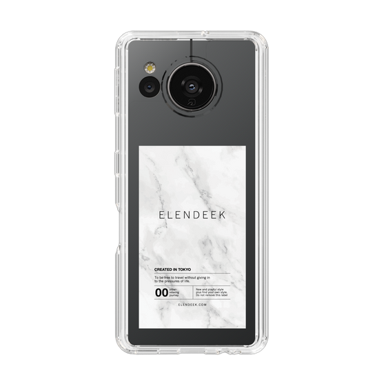 Slim Protection Case［ ELENDEEK - Logo Sticker - Marble ］
