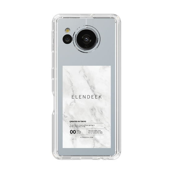 Slim Protection Case［ ELENDEEK - Logo Sticker - Marble ］