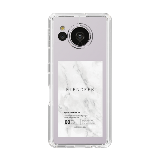 Slim Protection Case［ ELENDEEK - Logo Sticker - Marble ］