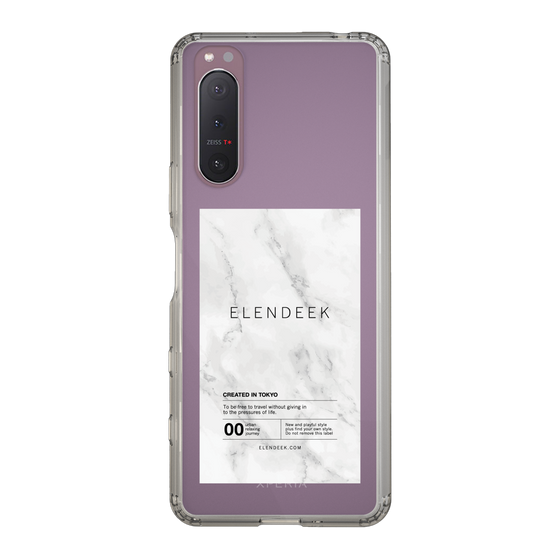 Slim Protection Case［ ELENDEEK - Logo Sticker - Marble ］