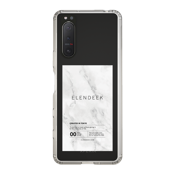Slim Protection Case［ ELENDEEK - Logo Sticker - Marble ］