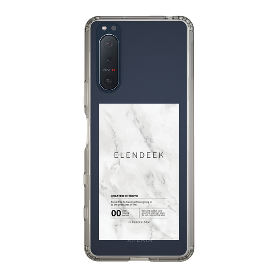 Slim Protection Case［ ELENDEEK - Logo Sticker - Marble ］