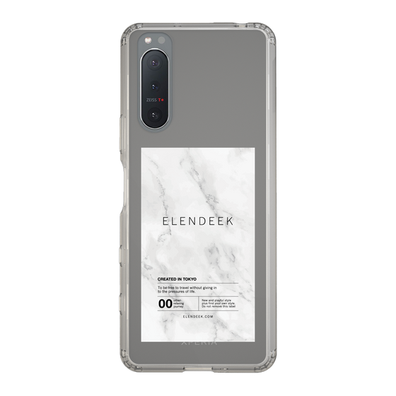 Slim Protection Case［ ELENDEEK - Logo Sticker - Marble ］