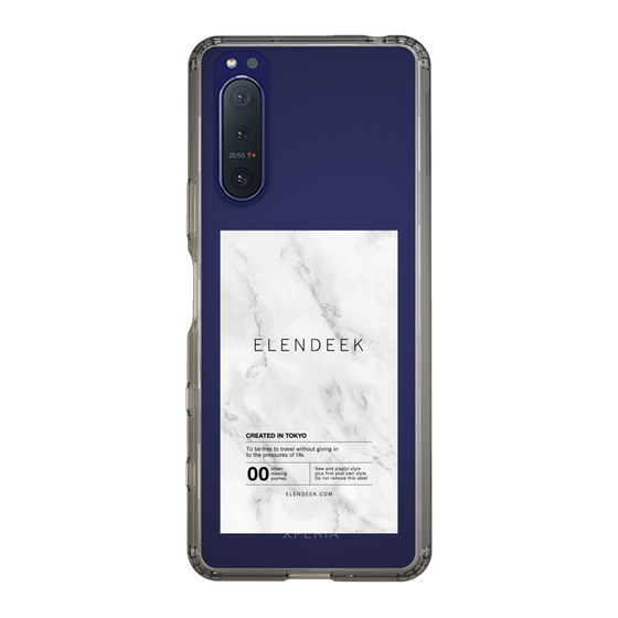 Slim Protection Case［ ELENDEEK - Logo Sticker - Marble ］