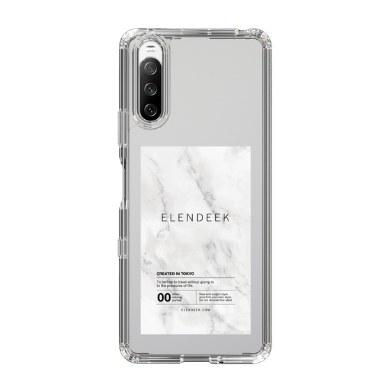 Slim Protection Case［ ELENDEEK - Logo Sticker - Marble ］