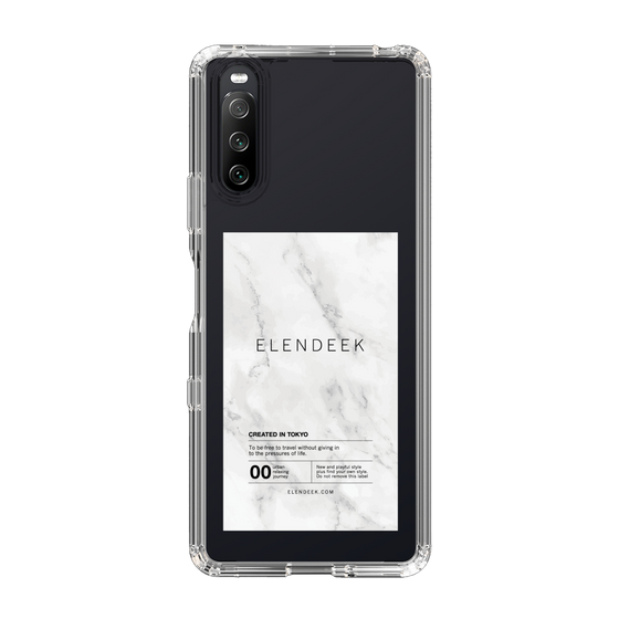 Slim Protection Case［ ELENDEEK - Logo Sticker - Marble ］