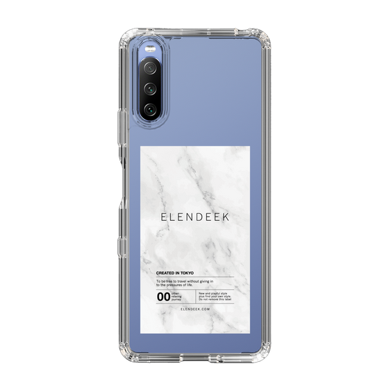 Slim Protection Case［ ELENDEEK - Logo Sticker - Marble ］