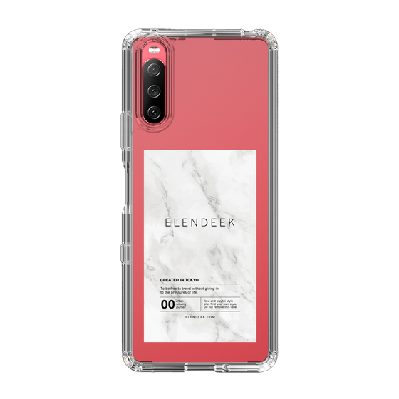 Slim Protection Case［ ELENDEEK - Logo Sticker - Marble ］