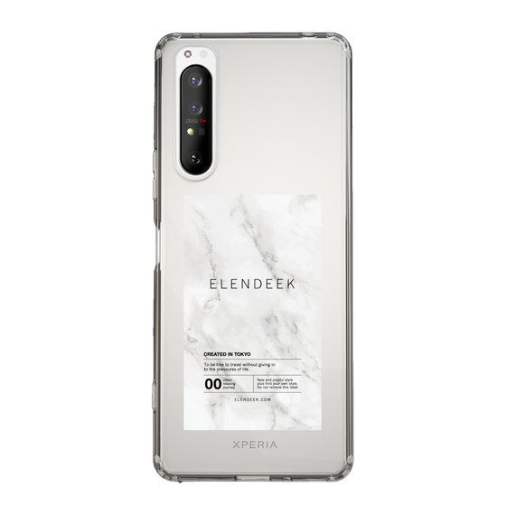 Slim Protection Case［ ELENDEEK - Logo Sticker - Marble ］