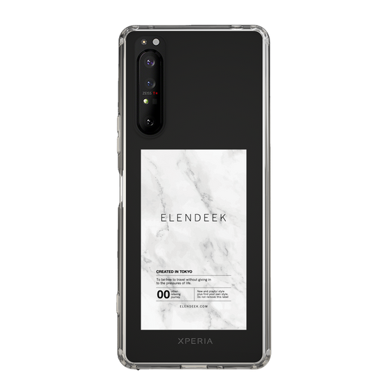 Slim Protection Case［ ELENDEEK - Logo Sticker - Marble ］