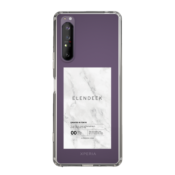Slim Protection Case［ ELENDEEK - Logo Sticker - Marble ］
