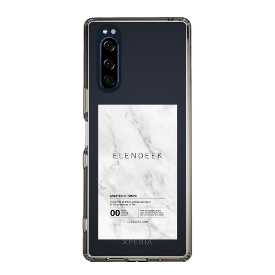 Slim Protection Case［ ELENDEEK - Logo Sticker - Marble ］