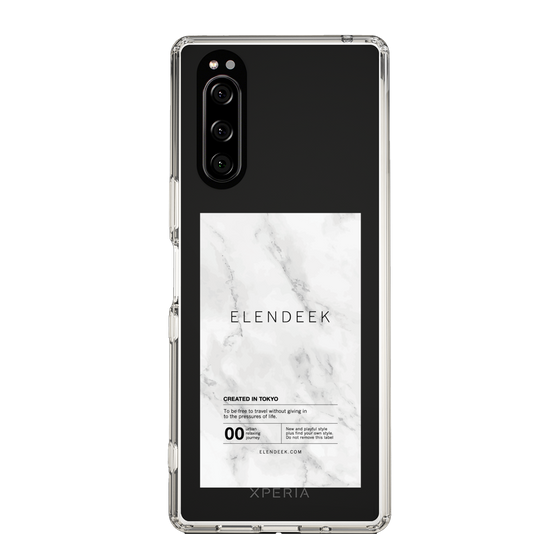 Slim Protection Case［ ELENDEEK - Logo Sticker - Marble ］
