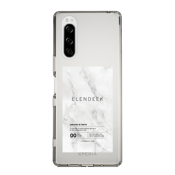 Slim Protection Case［ ELENDEEK - Logo Sticker - Marble ］