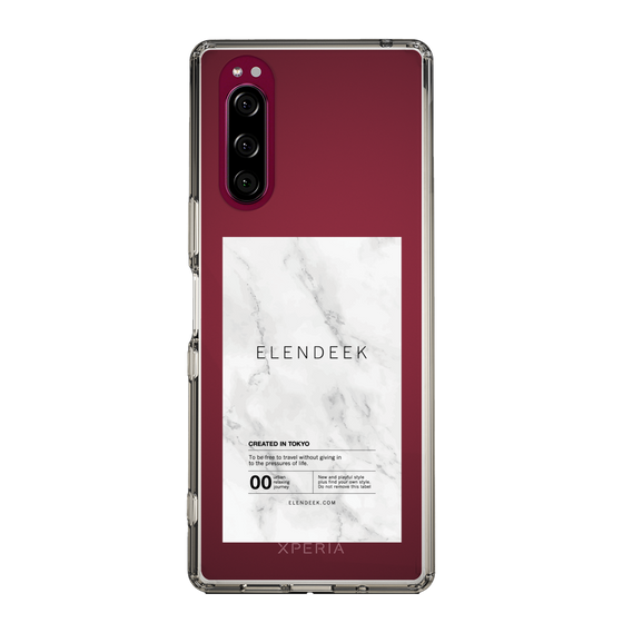 Slim Protection Case［ ELENDEEK - Logo Sticker - Marble ］