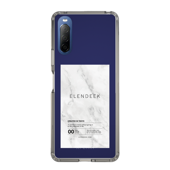 Slim Protection Case［ ELENDEEK - Logo Sticker - Marble ］