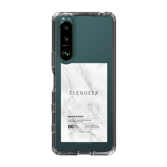 Slim Protection Case［ ELENDEEK - Logo Sticker - Marble ］