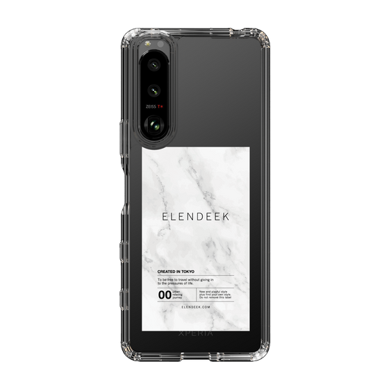 Slim Protection Case［ ELENDEEK - Logo Sticker - Marble ］