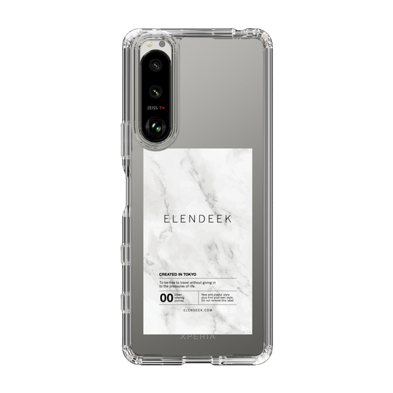 Slim Protection Case［ ELENDEEK - Logo Sticker - Marble ］