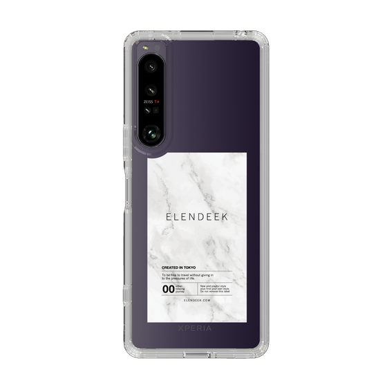 Slim Protection Case［ ELENDEEK - Logo Sticker - Marble ］