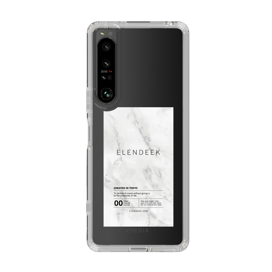Slim Protection Case［ ELENDEEK - Logo Sticker - Marble ］