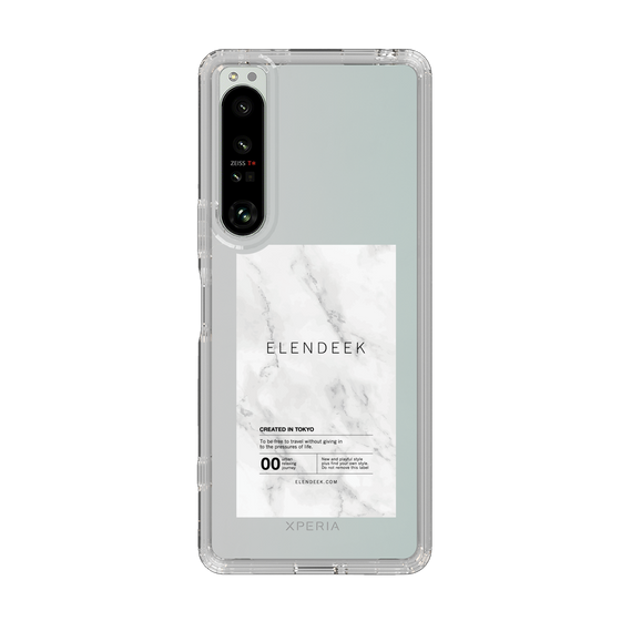 Slim Protection Case［ ELENDEEK - Logo Sticker - Marble ］