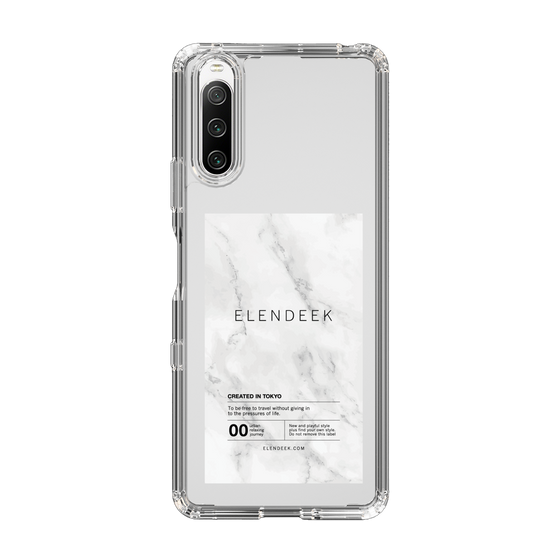 Slim Protection Case［ ELENDEEK - Logo Sticker - Marble ］