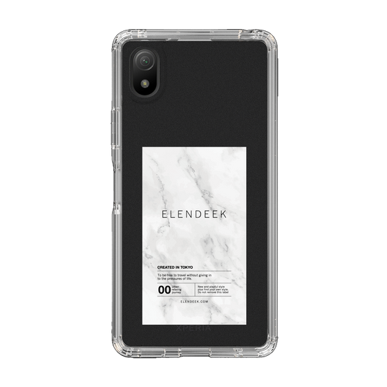 Slim Protection Case［ ELENDEEK - Logo Sticker - Marble ］