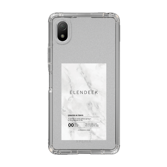 Slim Protection Case［ ELENDEEK - Logo Sticker - Marble ］