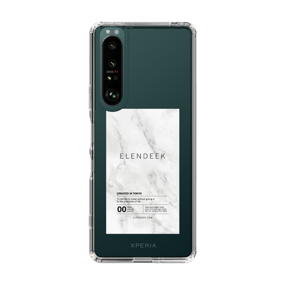 Slim Protection Case［ ELENDEEK - Logo Sticker - Marble ］
