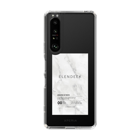 Slim Protection Case［ ELENDEEK - Logo Sticker - Marble ］