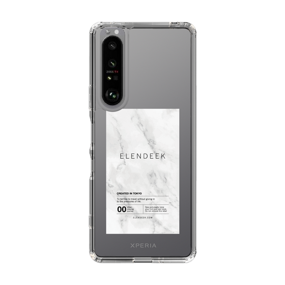 Slim Protection Case［ ELENDEEK - Logo Sticker - Marble ］