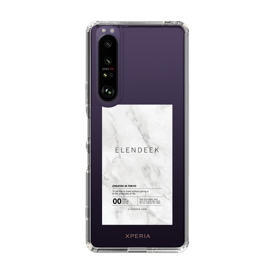 Slim Protection Case［ ELENDEEK - Logo Sticker - Marble ］