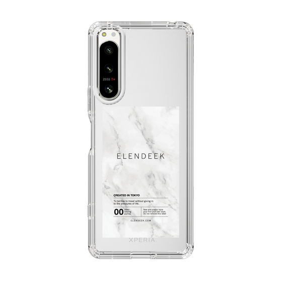 Slim Protection Case［ ELENDEEK - Logo Sticker - Marble ］