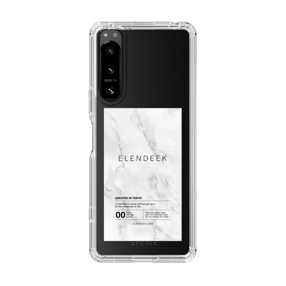 Slim Protection Case［ ELENDEEK - Logo Sticker - Marble ］