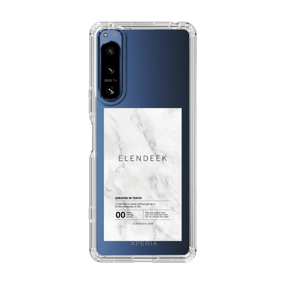 Slim Protection Case［ ELENDEEK - Logo Sticker - Marble ］