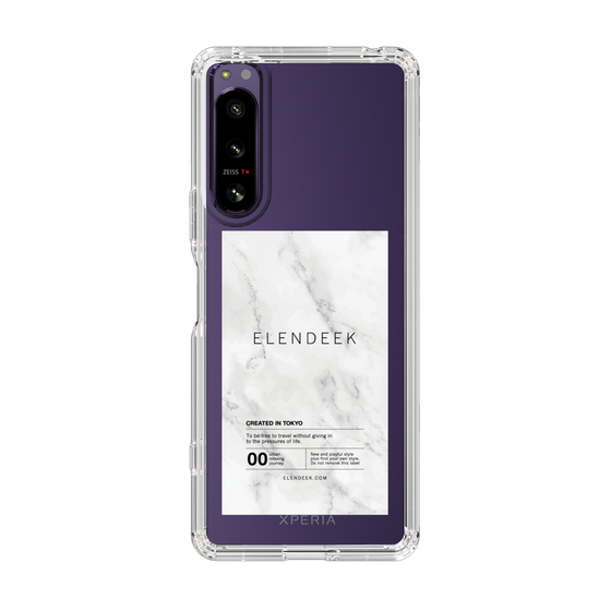 Slim Protection Case［ ELENDEEK - Logo Sticker - Marble ］