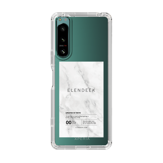 Slim Protection Case［ ELENDEEK - Logo Sticker - Marble ］