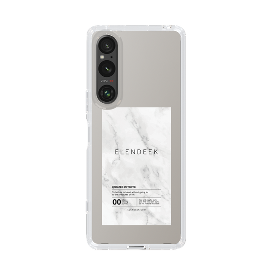Slim Protection Case［ ELENDEEK - Logo Sticker - Marble ］