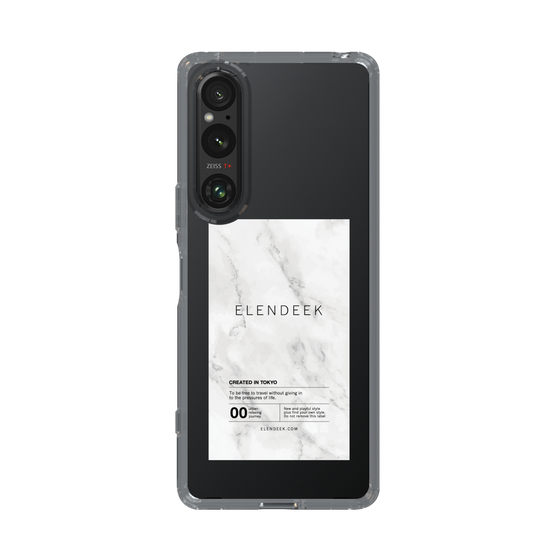 Slim Protection Case［ ELENDEEK - Logo Sticker - Marble ］