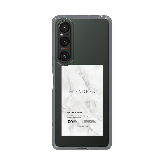 Slim Protection Case［ ELENDEEK - Logo Sticker - Marble ］