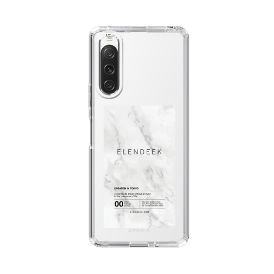 Slim Protection Case［ ELENDEEK - Logo Sticker - Marble ］
