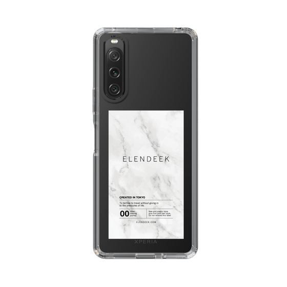 Slim Protection Case［ ELENDEEK - Logo Sticker - Marble ］